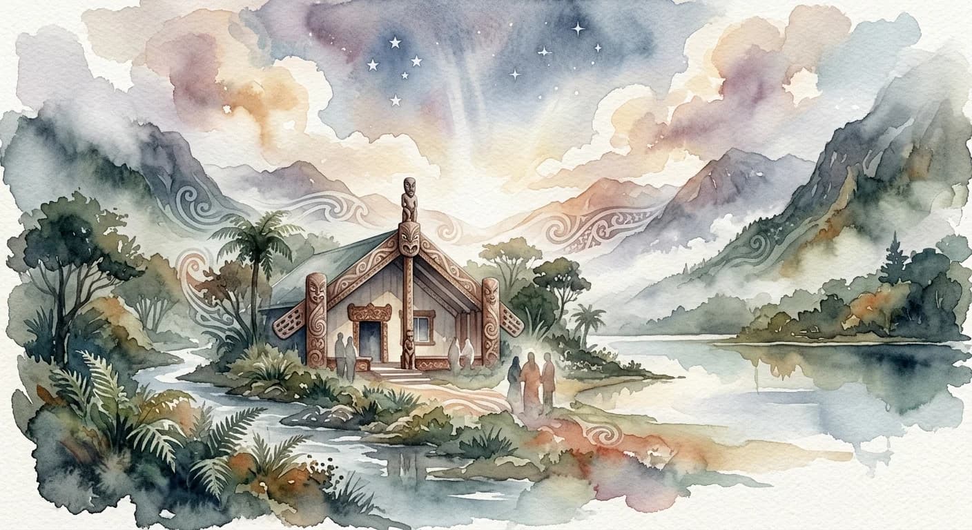 Artistic representation of Marae