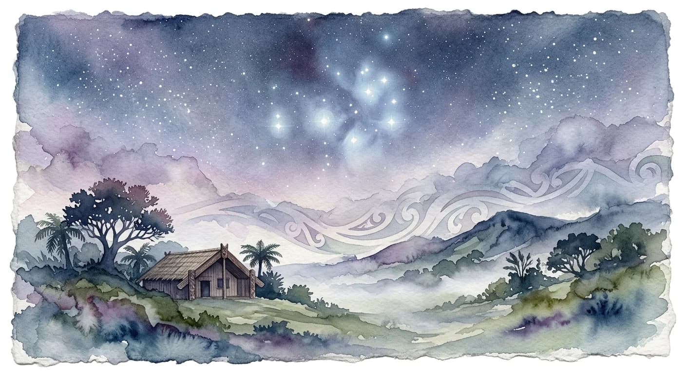 Artistic representation of Matariki