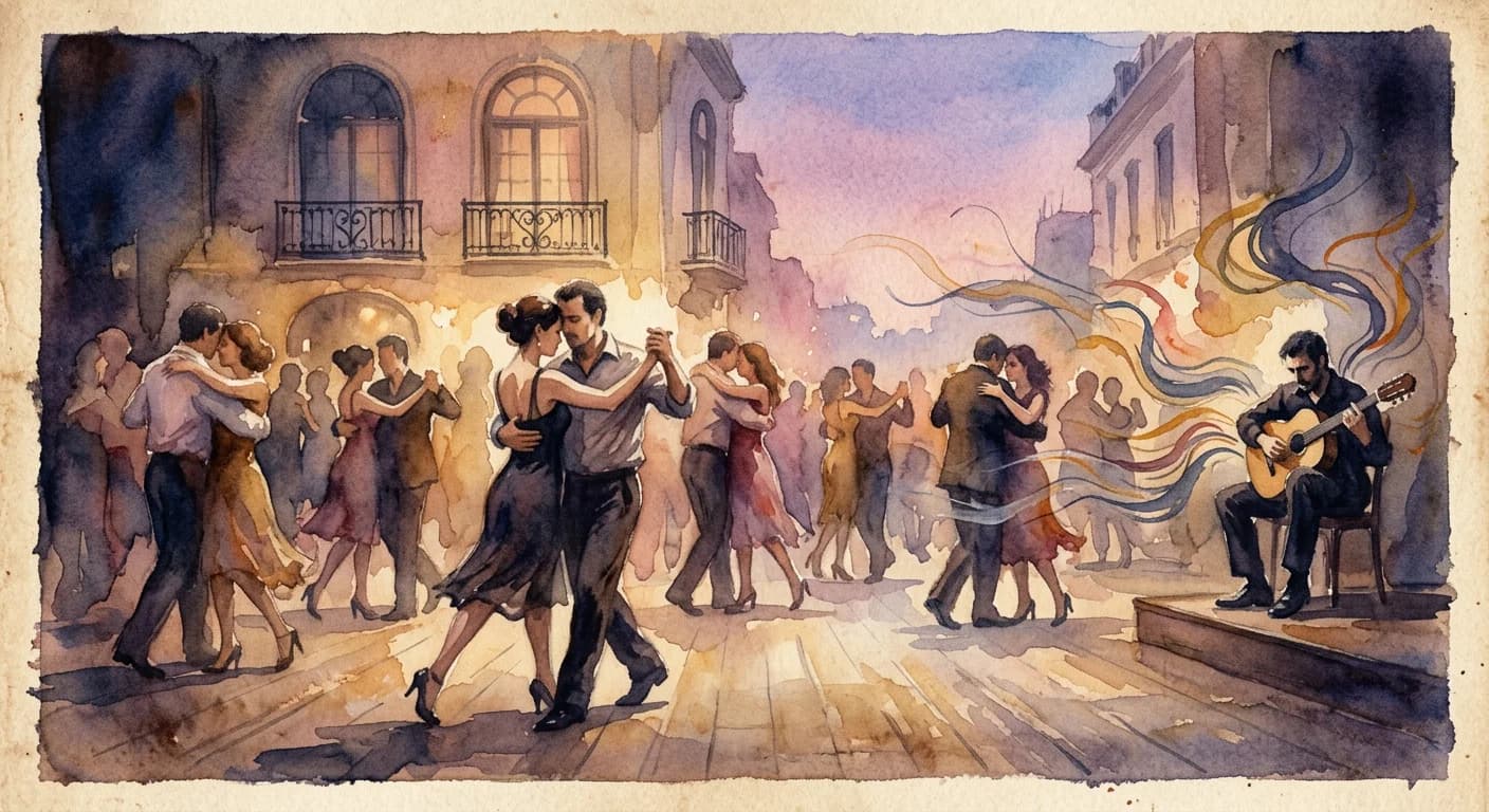 Artistic representation of Milonga