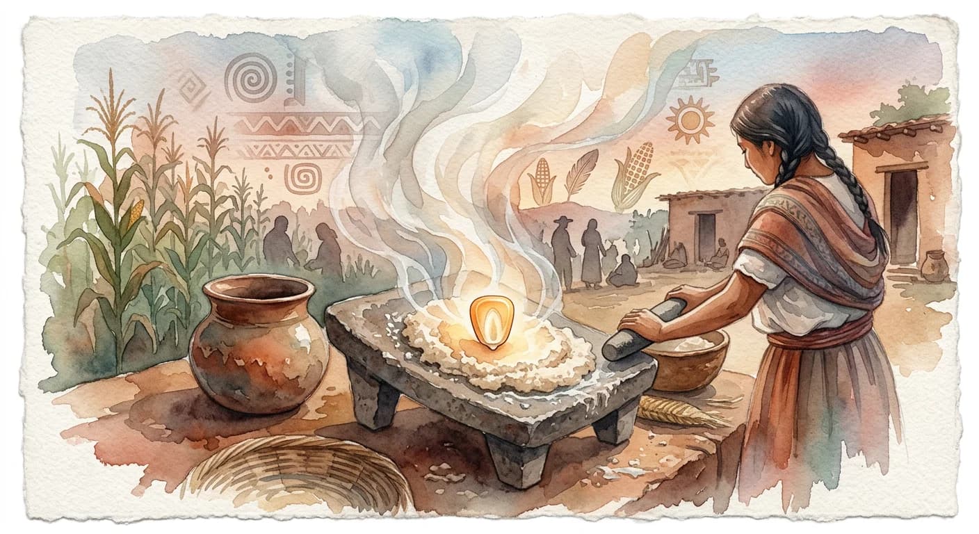 Artistic representation of Nixtamal
