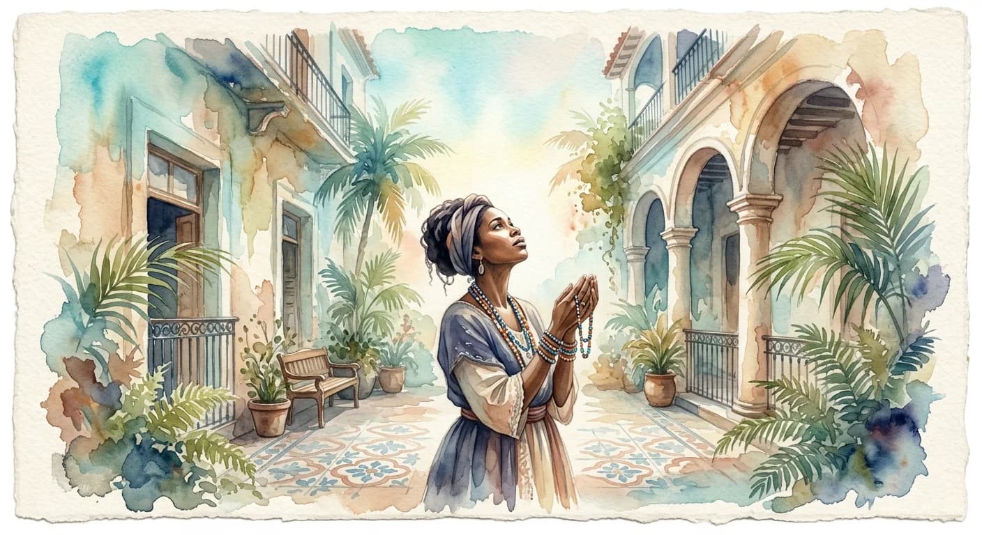 Artistic representation of Santería