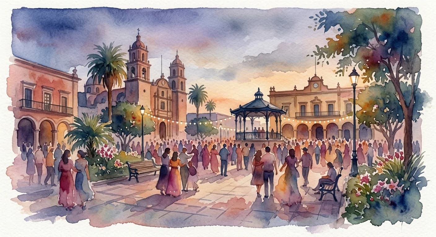 Artistic representation of Zócalo