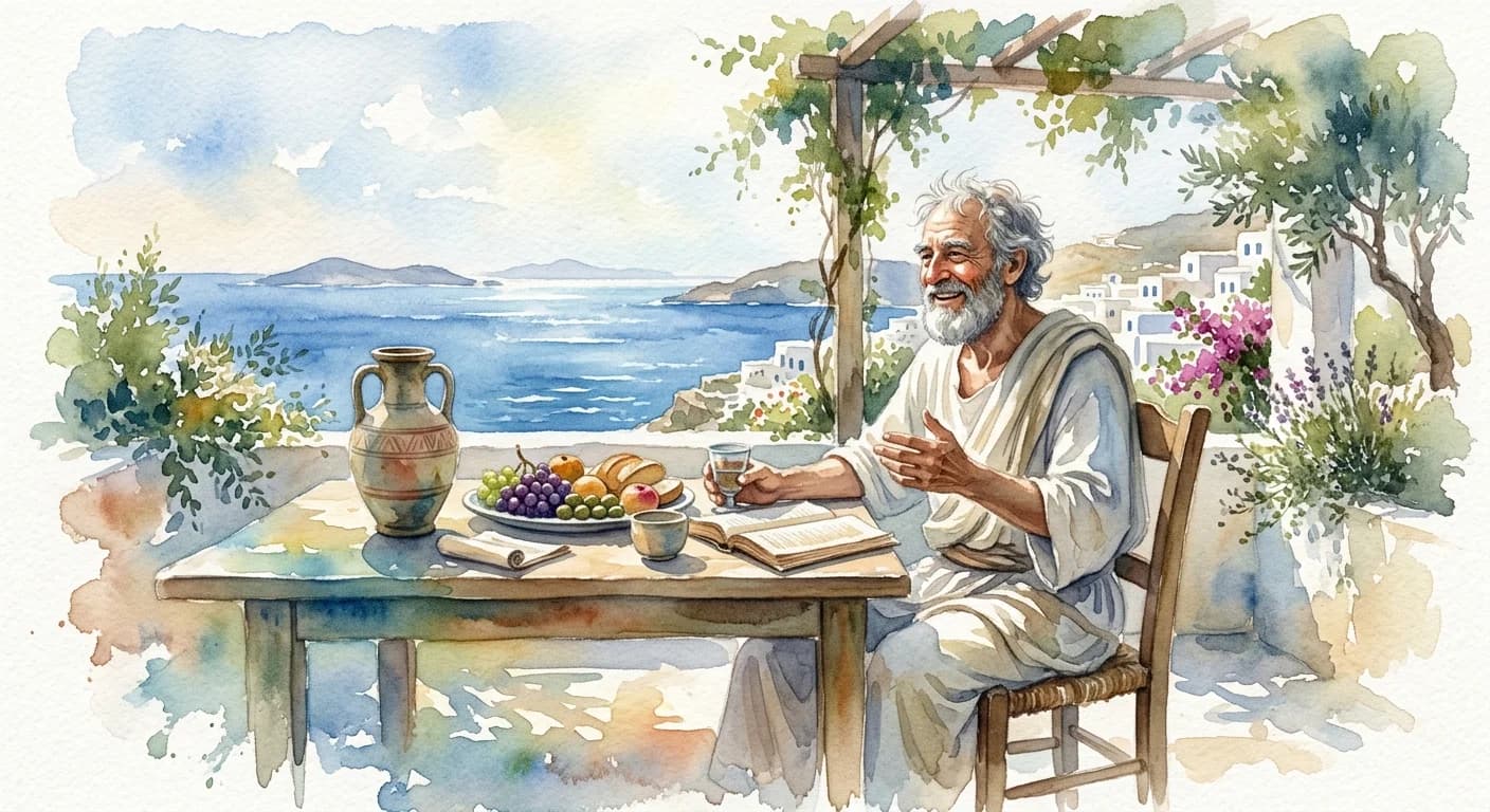 Artistic representation of Deipnosophist