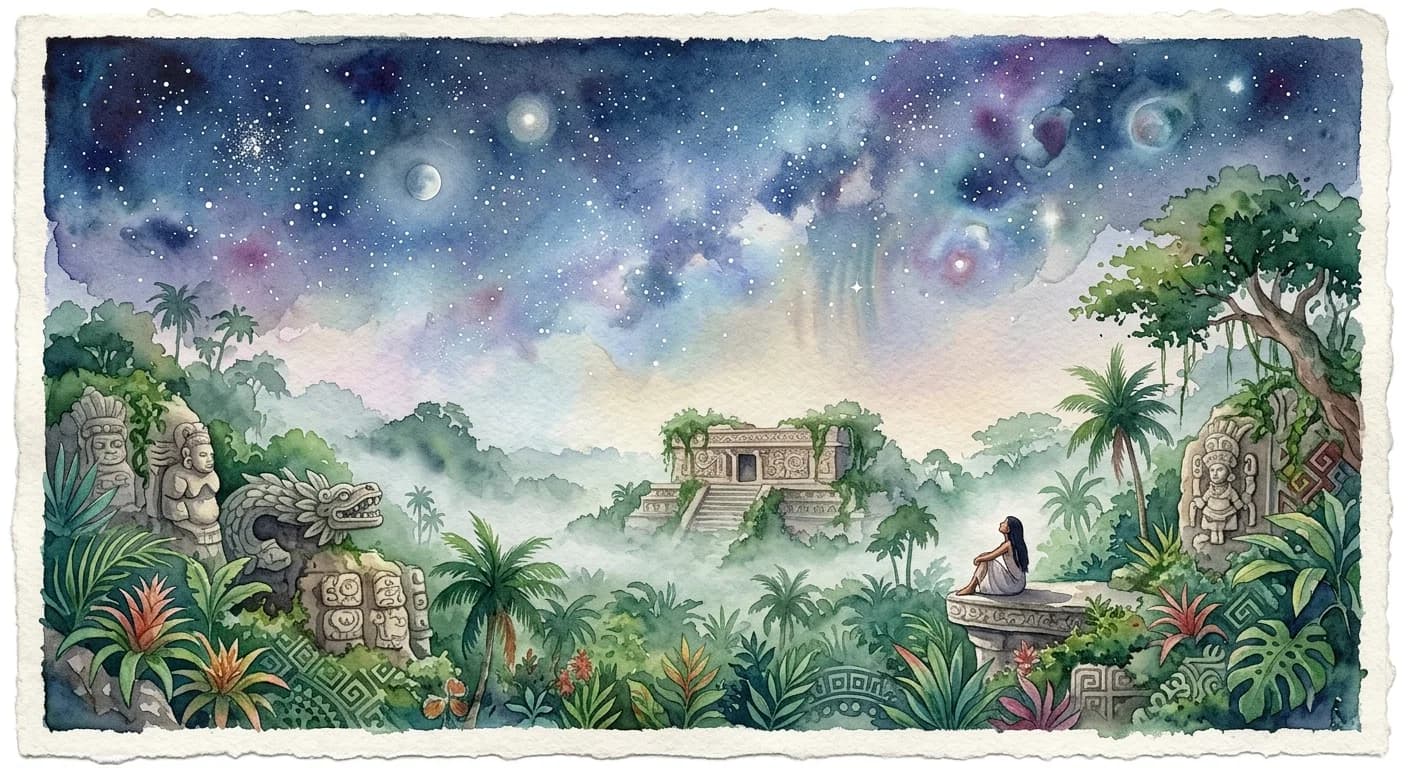 Artistic representation of Ajaw