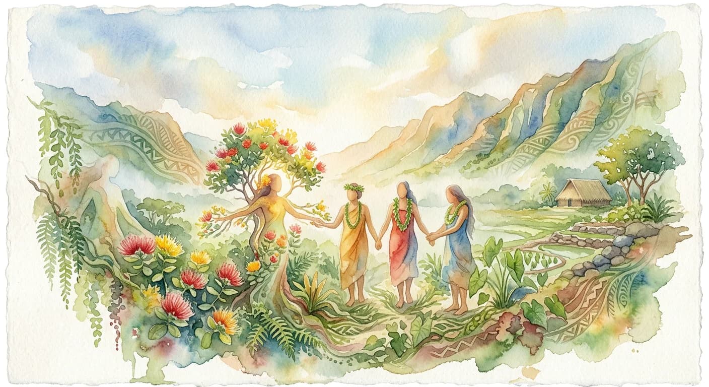 Artistic representation of Aloha ʻāina