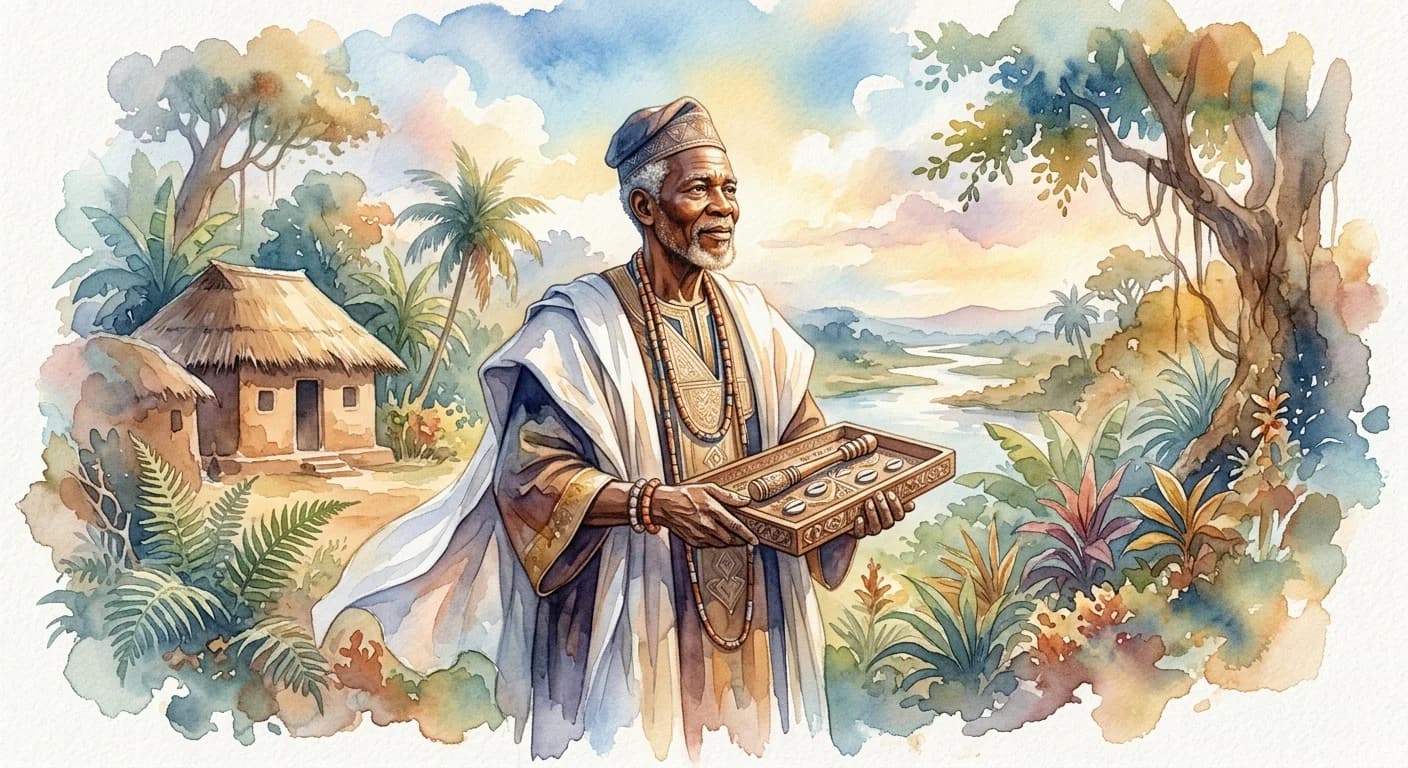 Artistic representation of Babalao