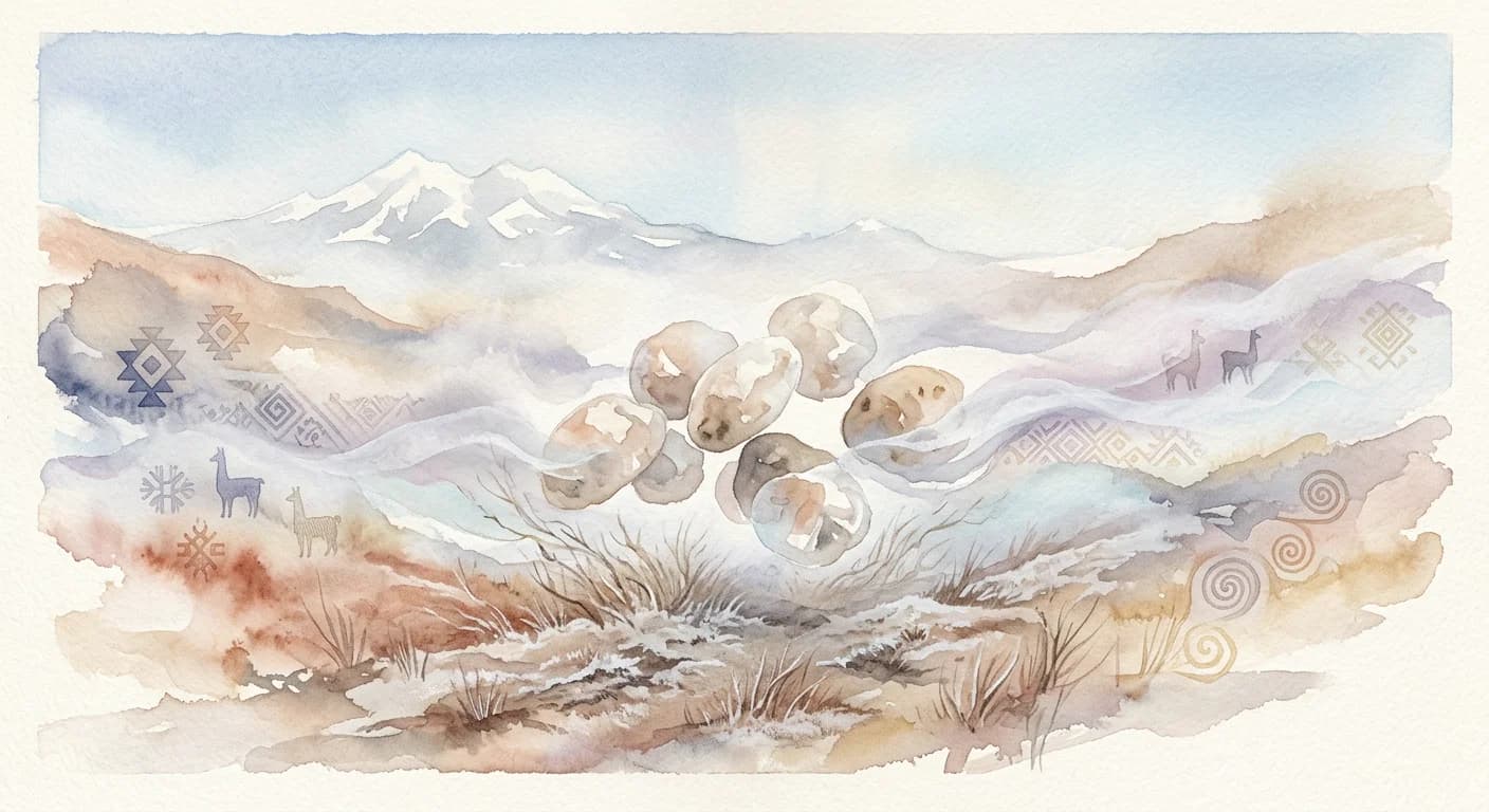 Artistic representation of Chuño