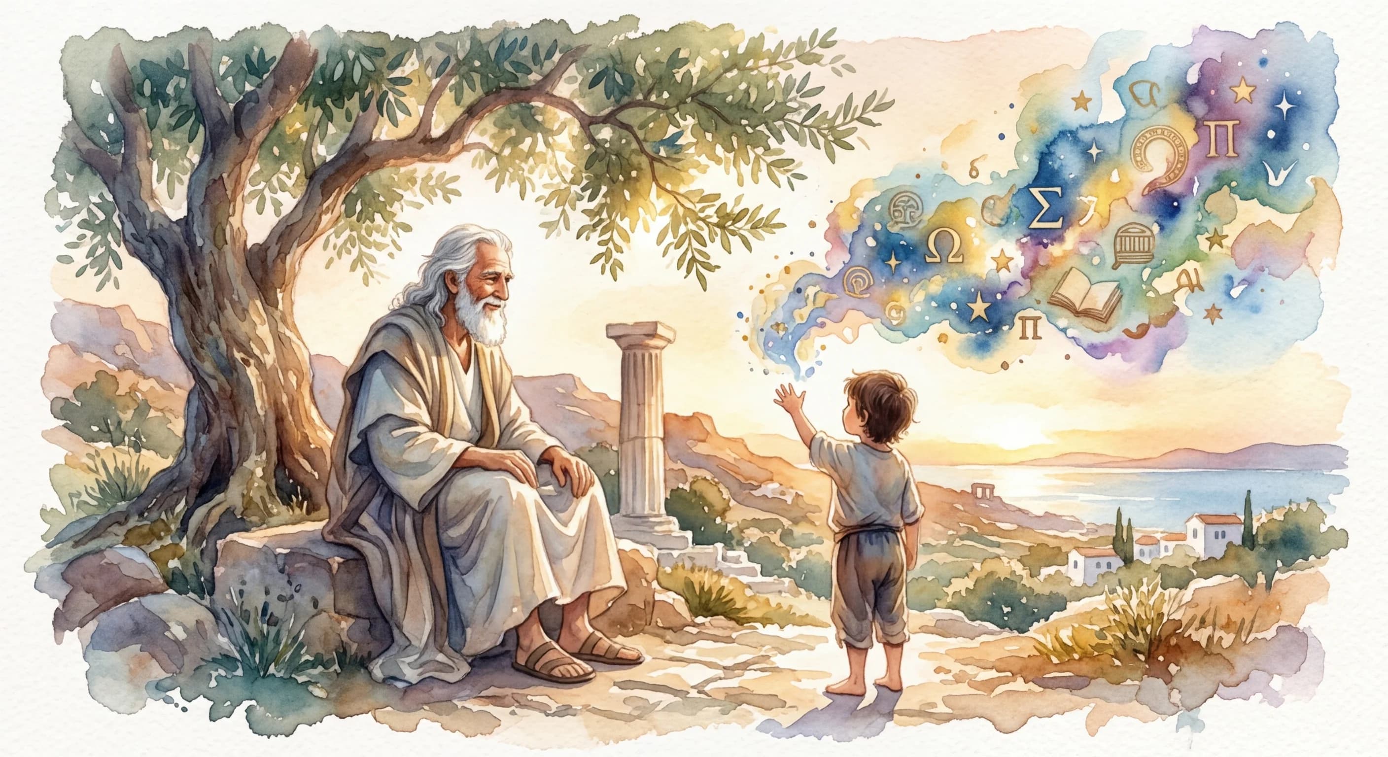 Artistic representation of Paideia
