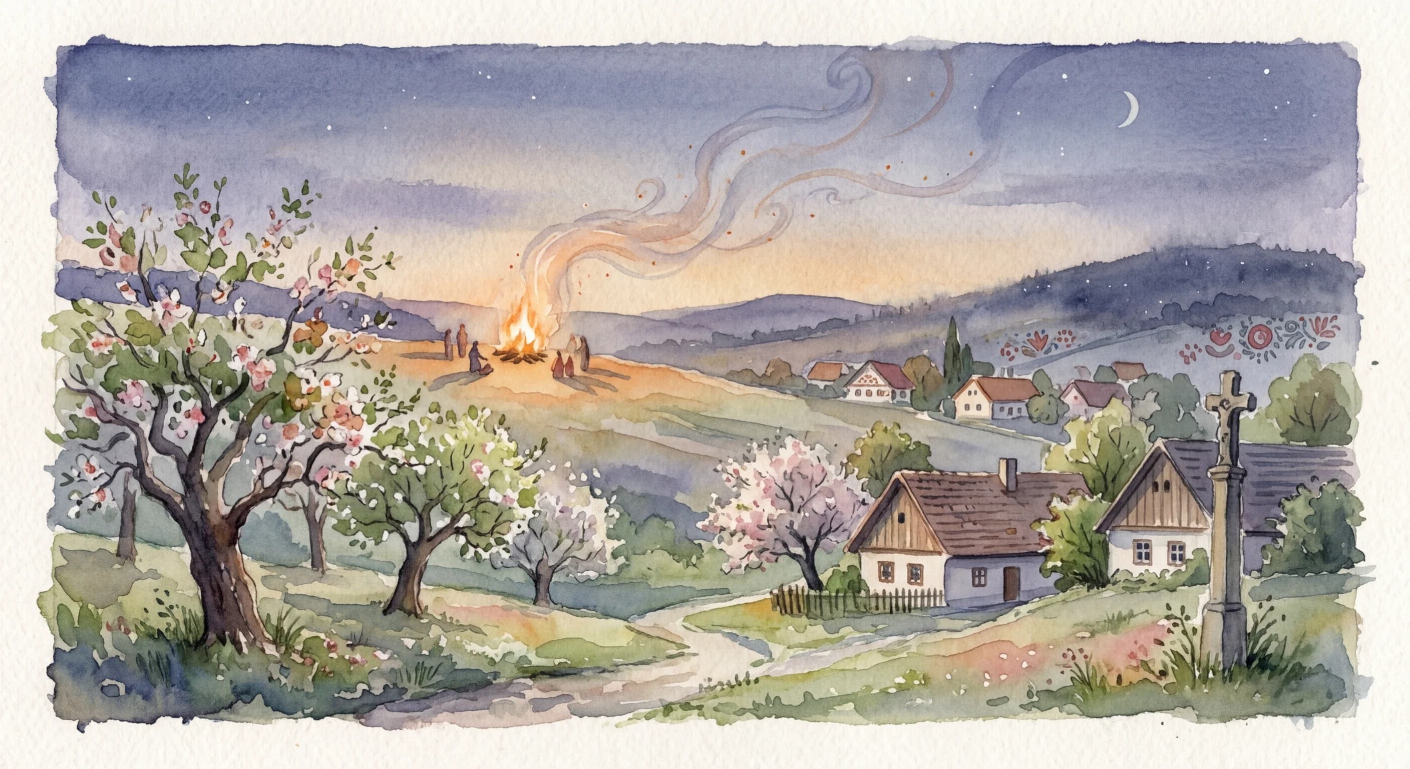 Artistic representation of Čarodějnice