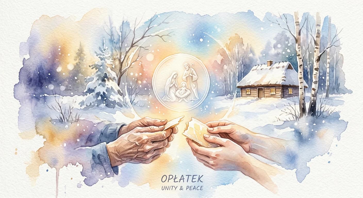 Artistic representation of opłatek