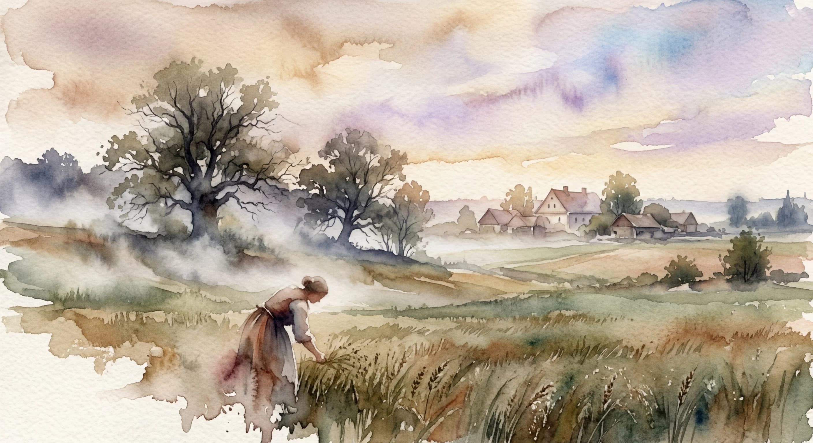Artistic representation of folwark