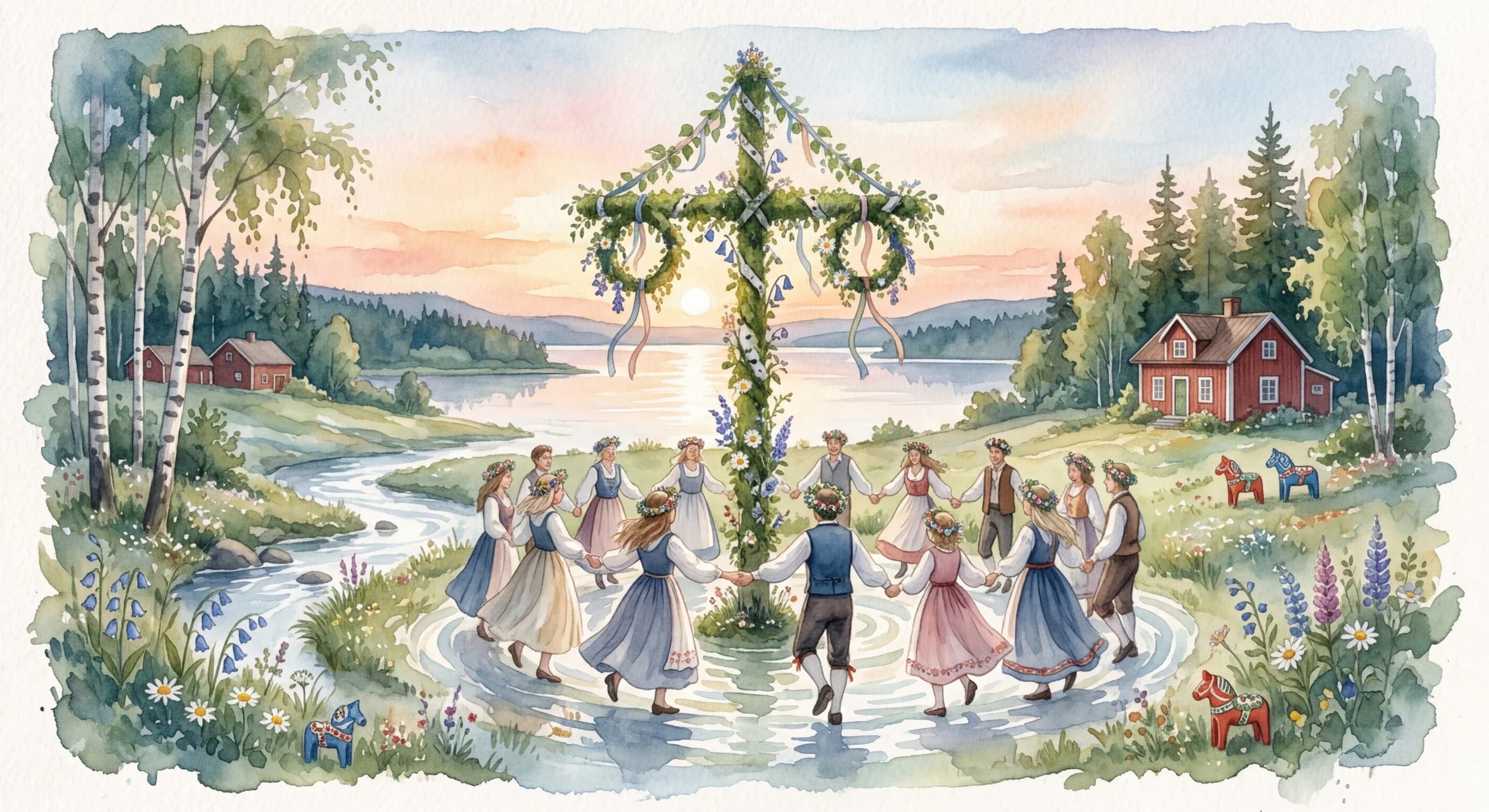 Artistic representation of Midsommar
