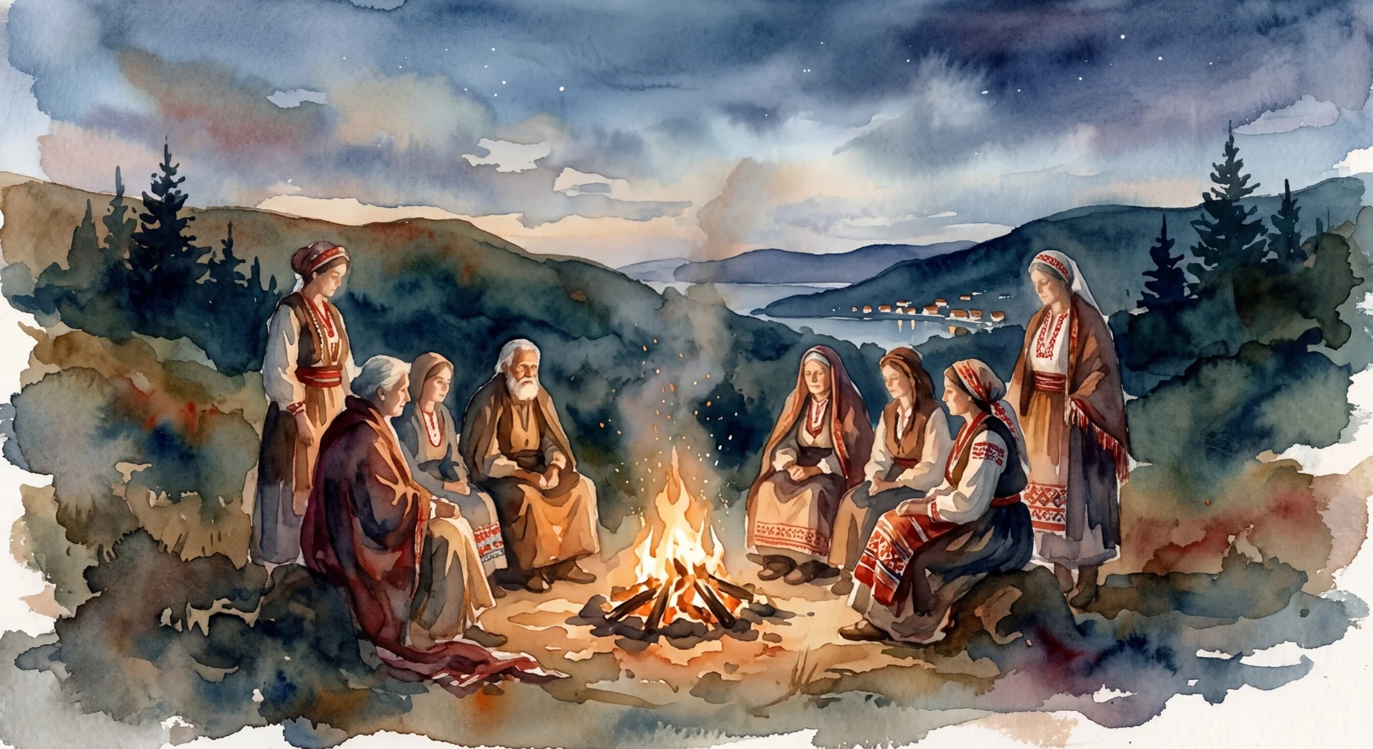 Artistic representation of ganga