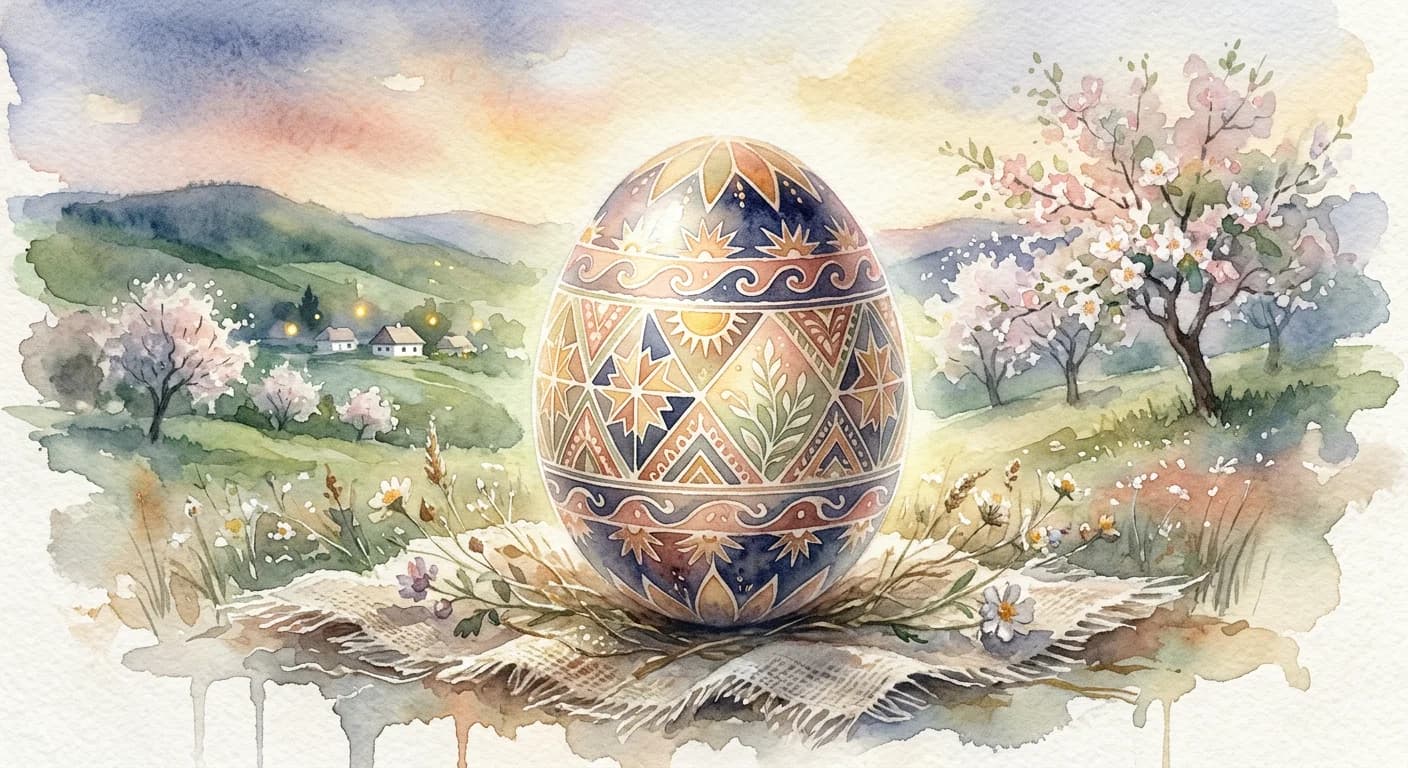 Artistic representation of Pysanka