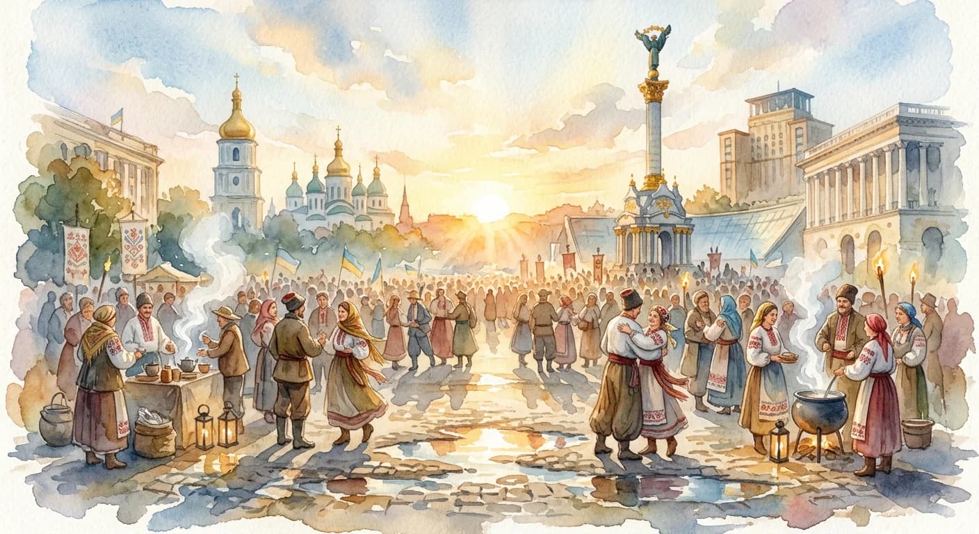Artistic representation of Maidan
