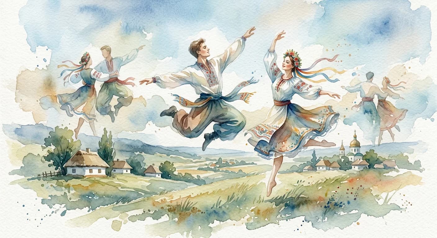 Artistic representation of Hopak