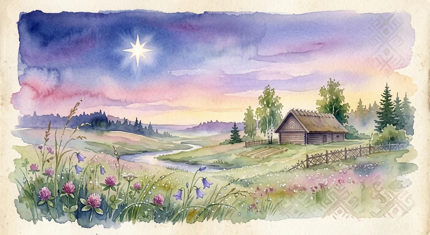 Artistic representation of auseklis