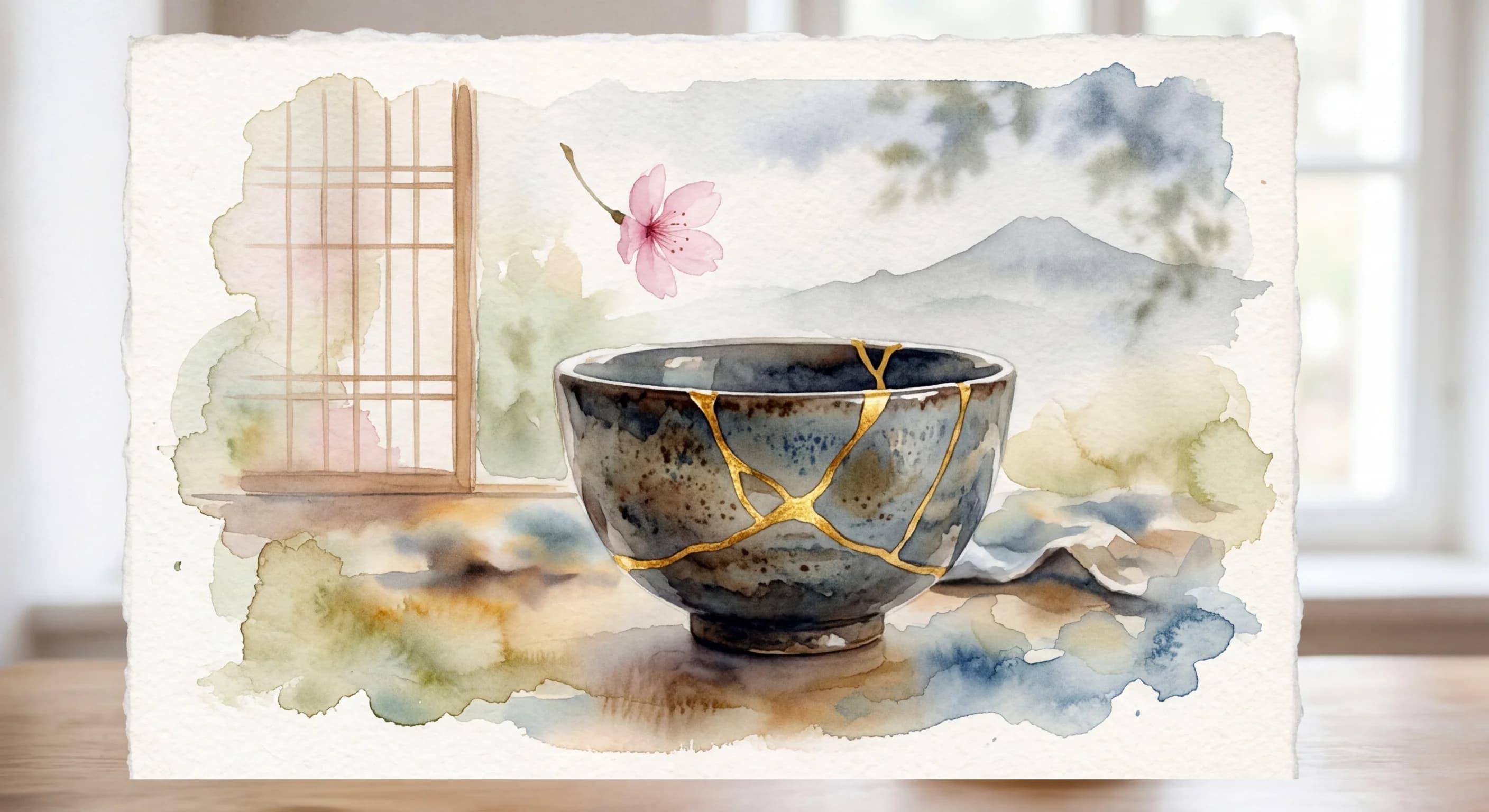 Artistic representation of Kintsugi