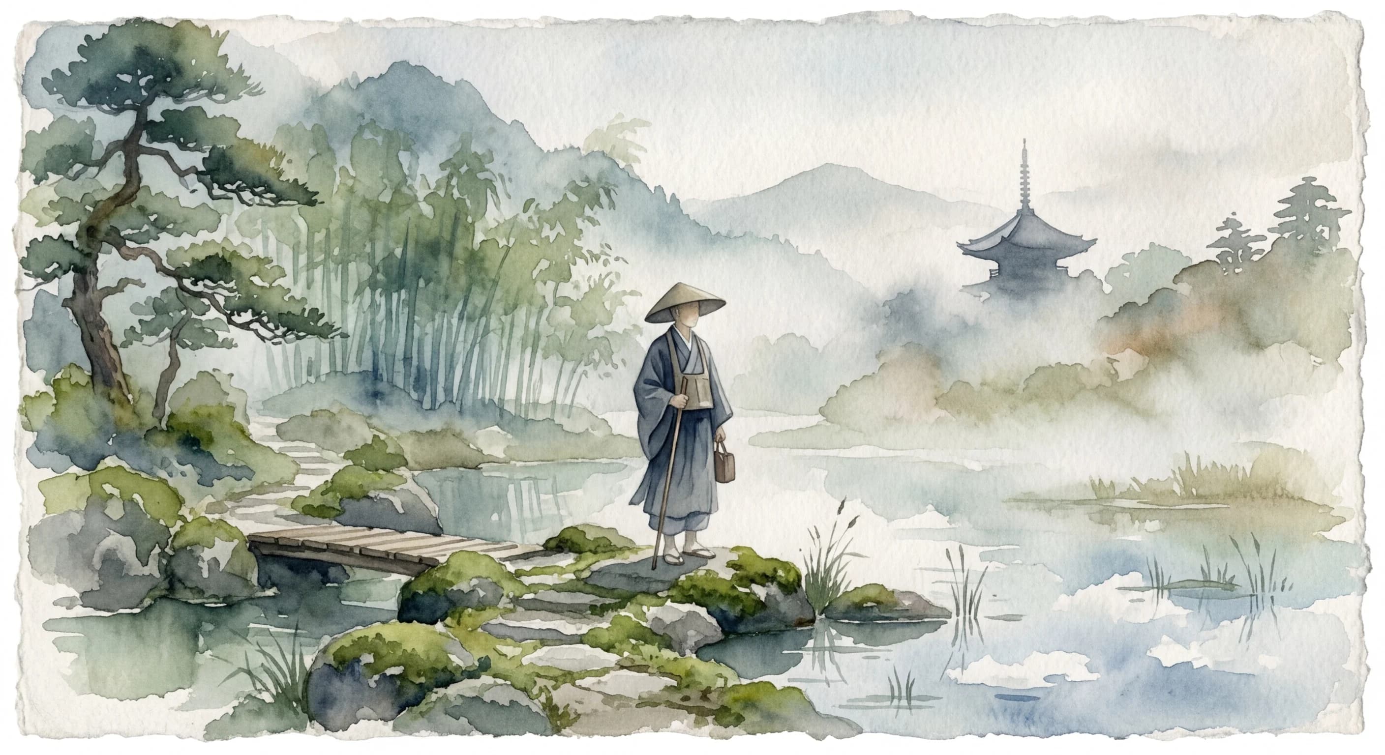 Artistic representation of Zanshin