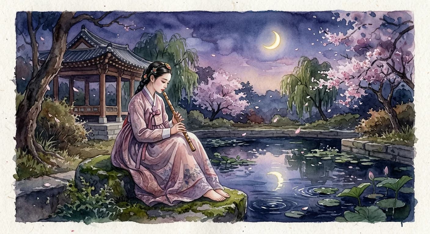 Artistic representation of Gisaeng