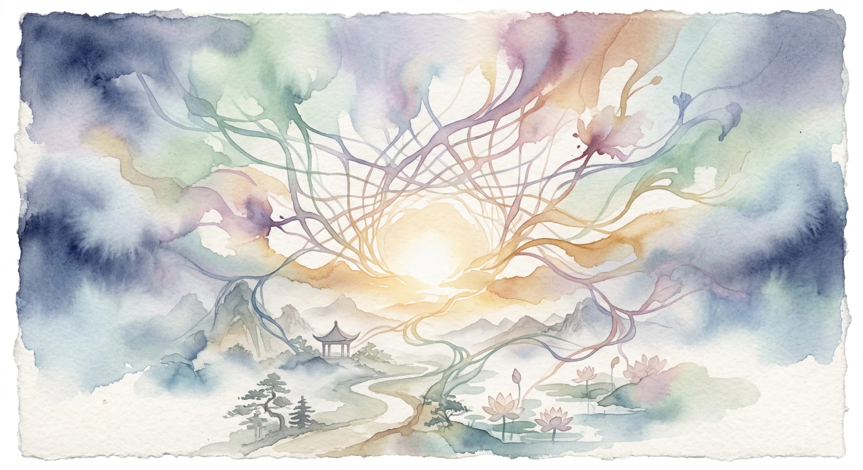 Artistic representation of 关系 (guānxì)