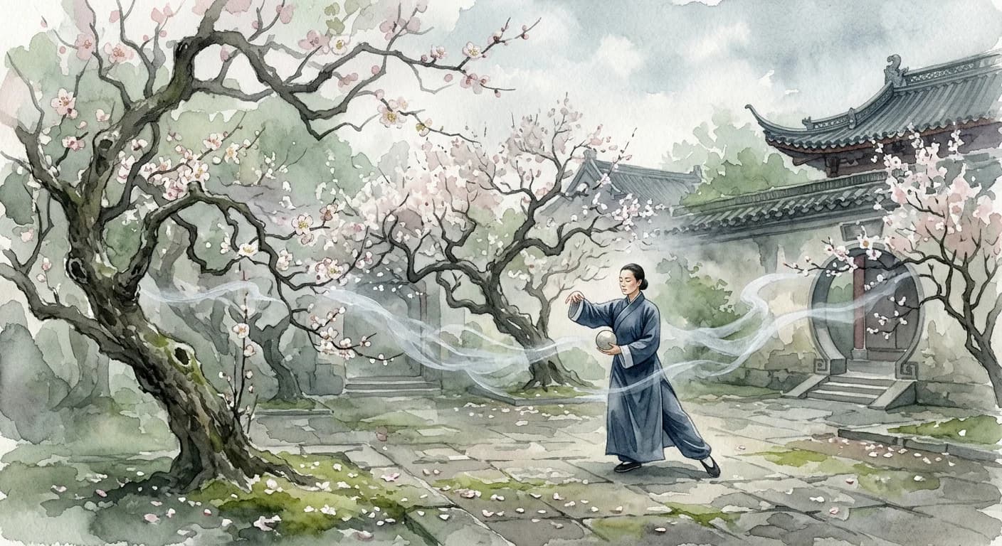 Artistic representation of 套路 (tàolù)