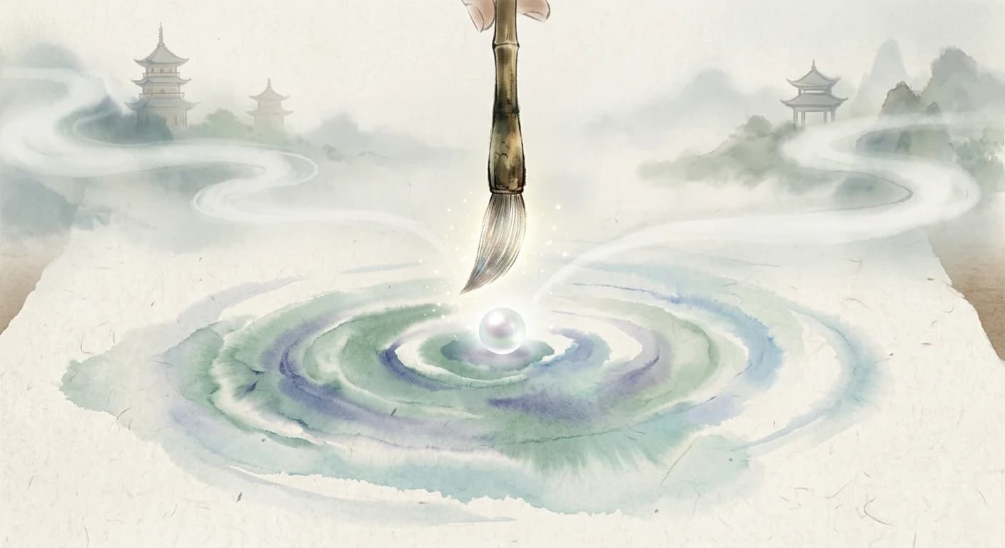 Artistic representation of yī zì qiān jīn