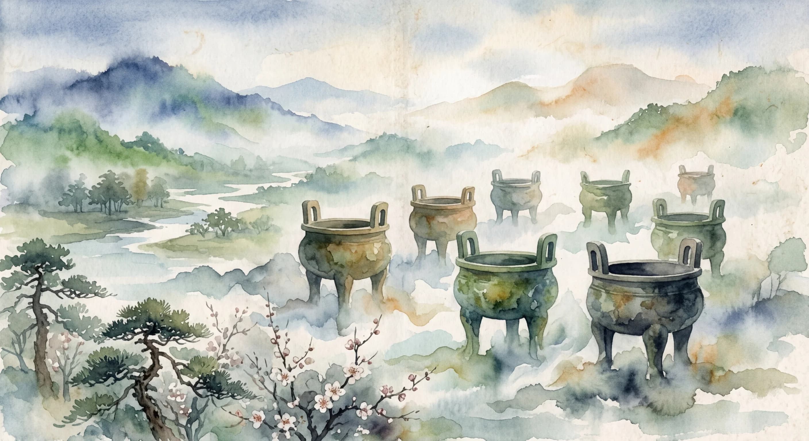 Artistic representation of yīyánjiǔdǐng