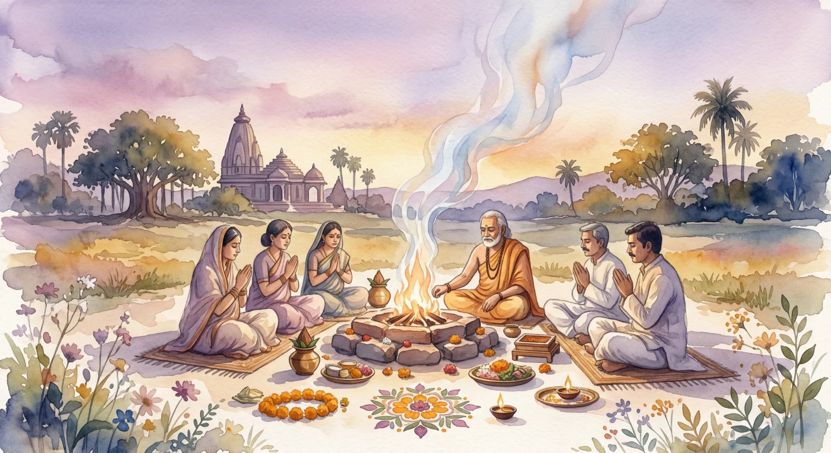 Artistic representation of Yajna
