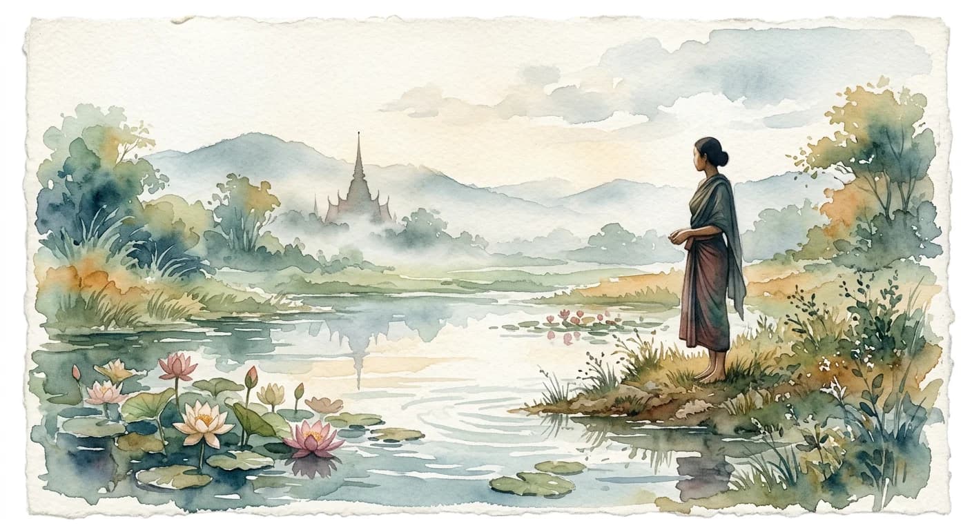 Artistic representation of น้อยใจ (noi jai)