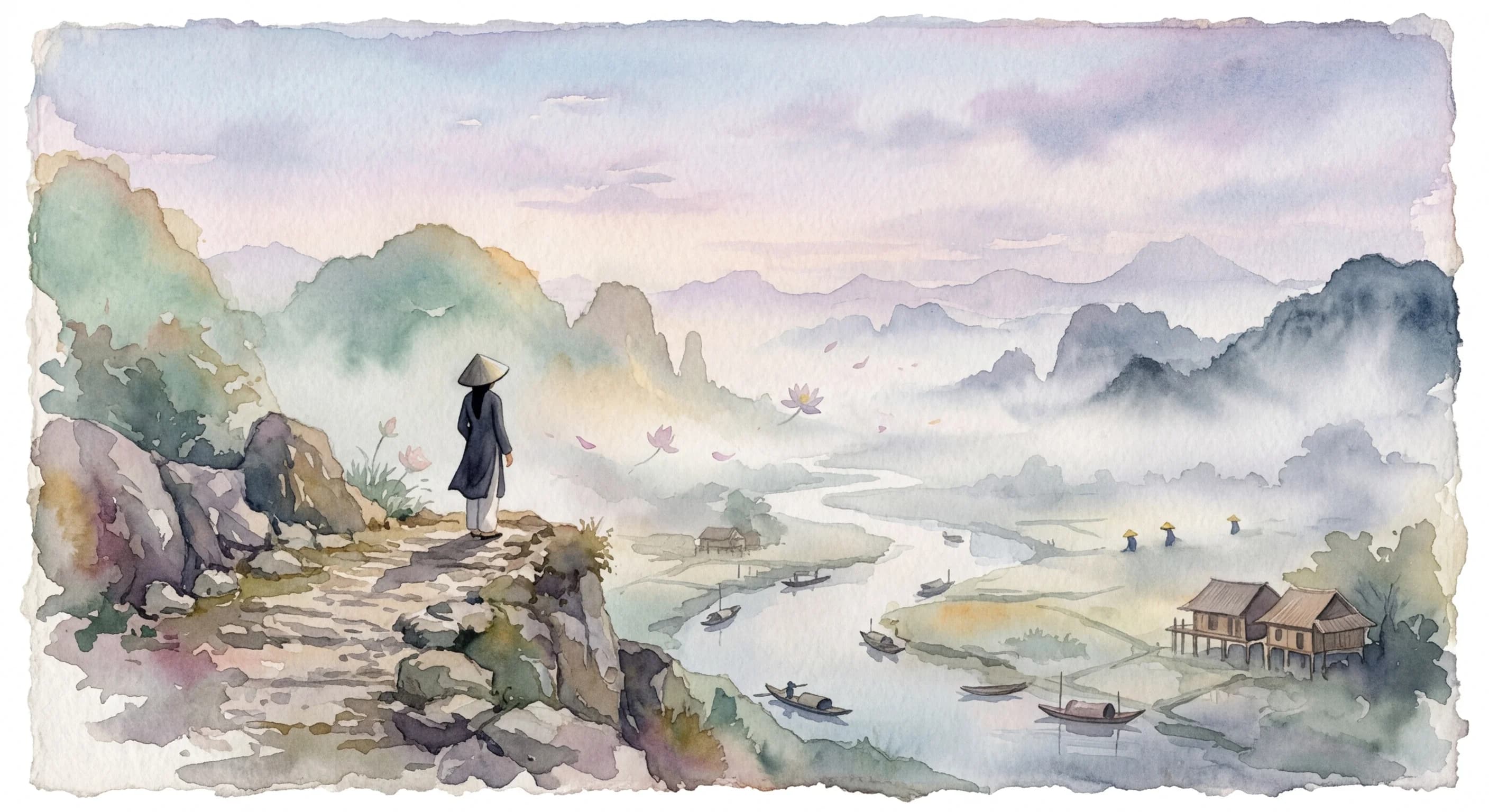Artistic representation of Bâng khuâng