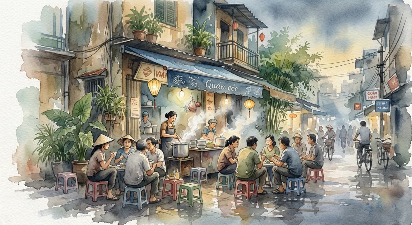 Artistic representation of Quán cóc