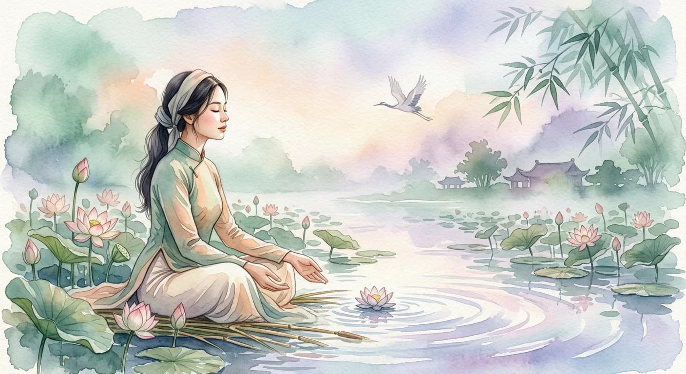 Artistic representation of Hỷ xả