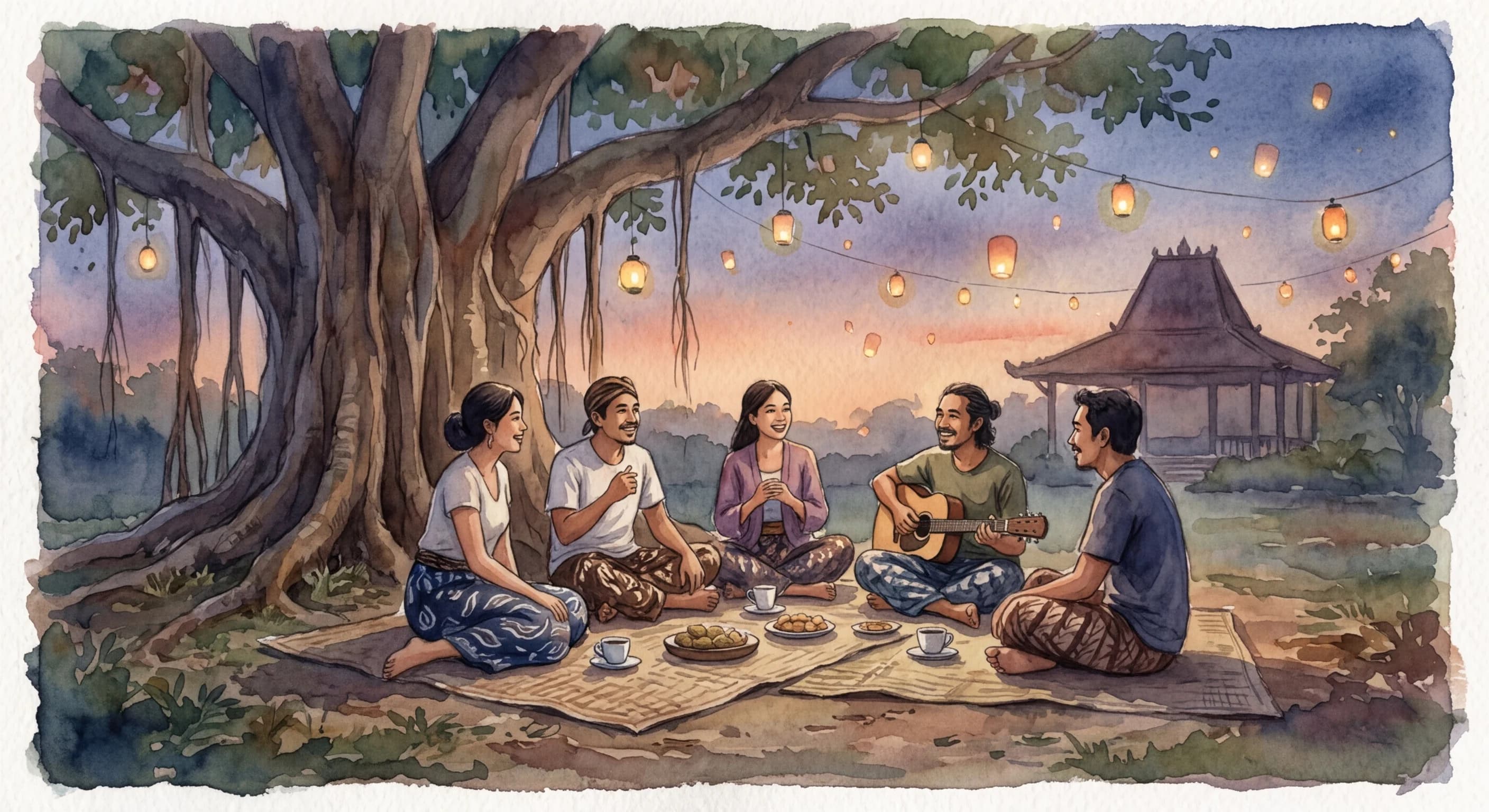 Artistic representation of Cangkruk