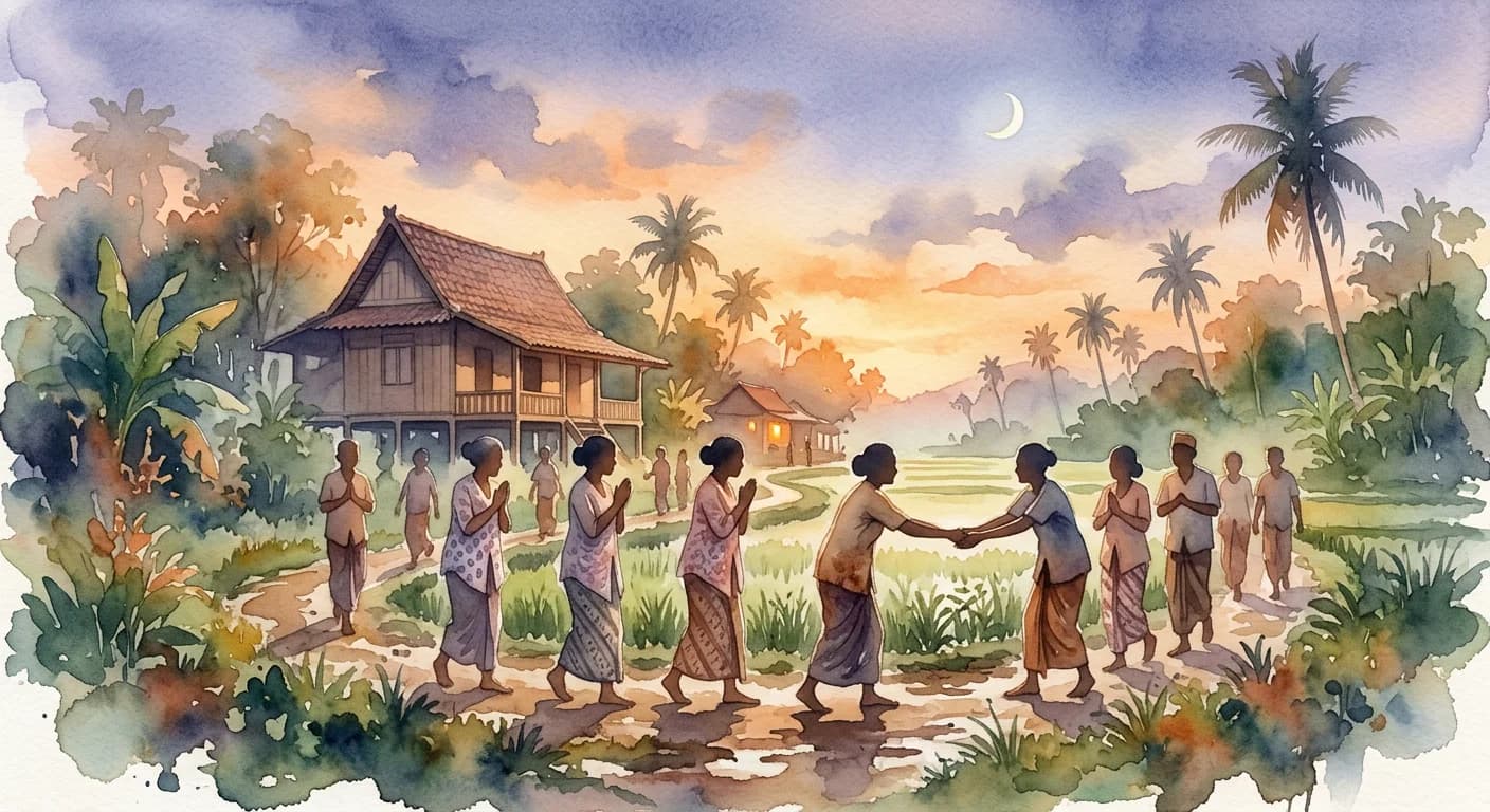 Artistic representation of Gotong Royong