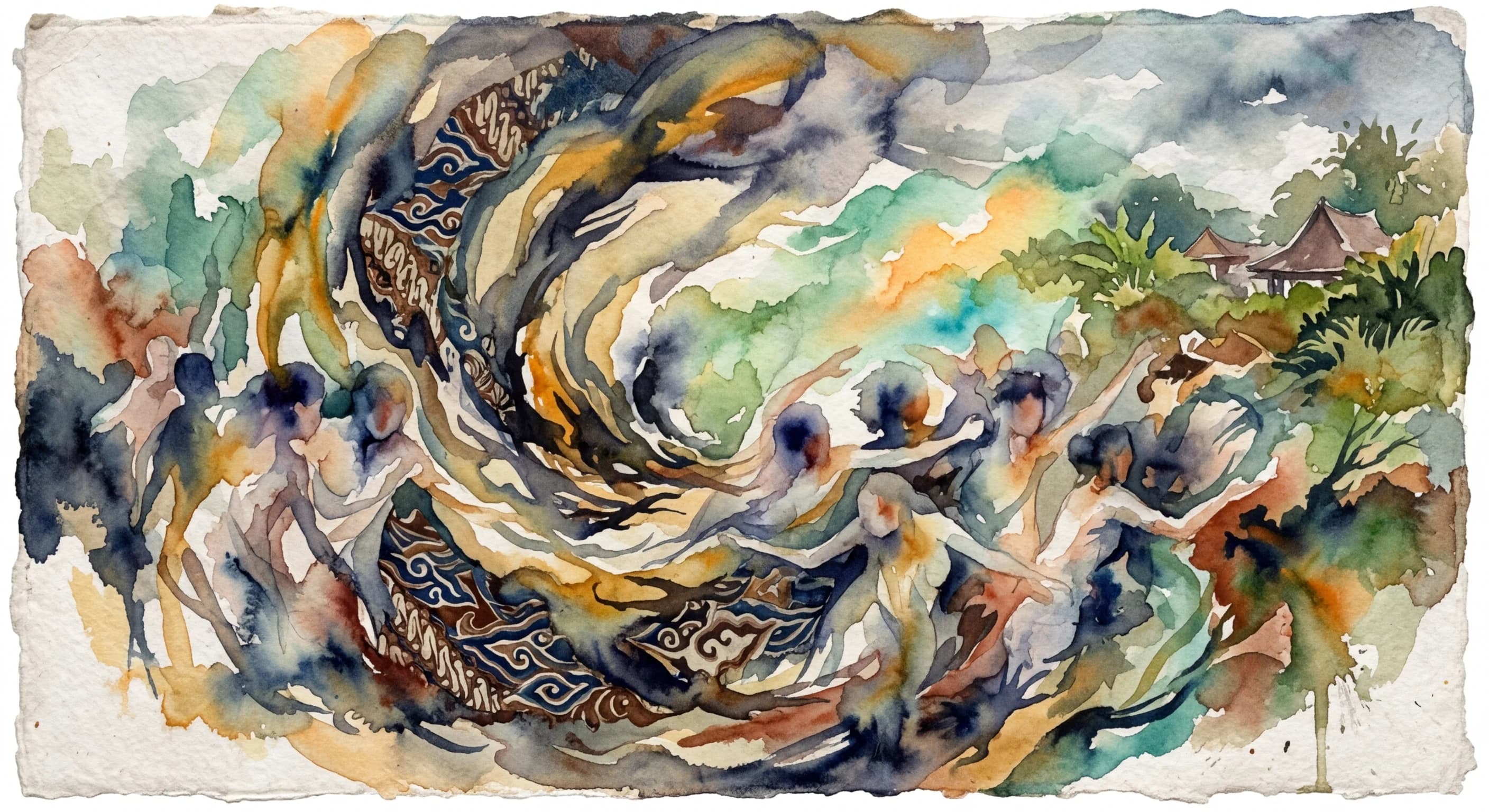 Artistic representation of Tawuran