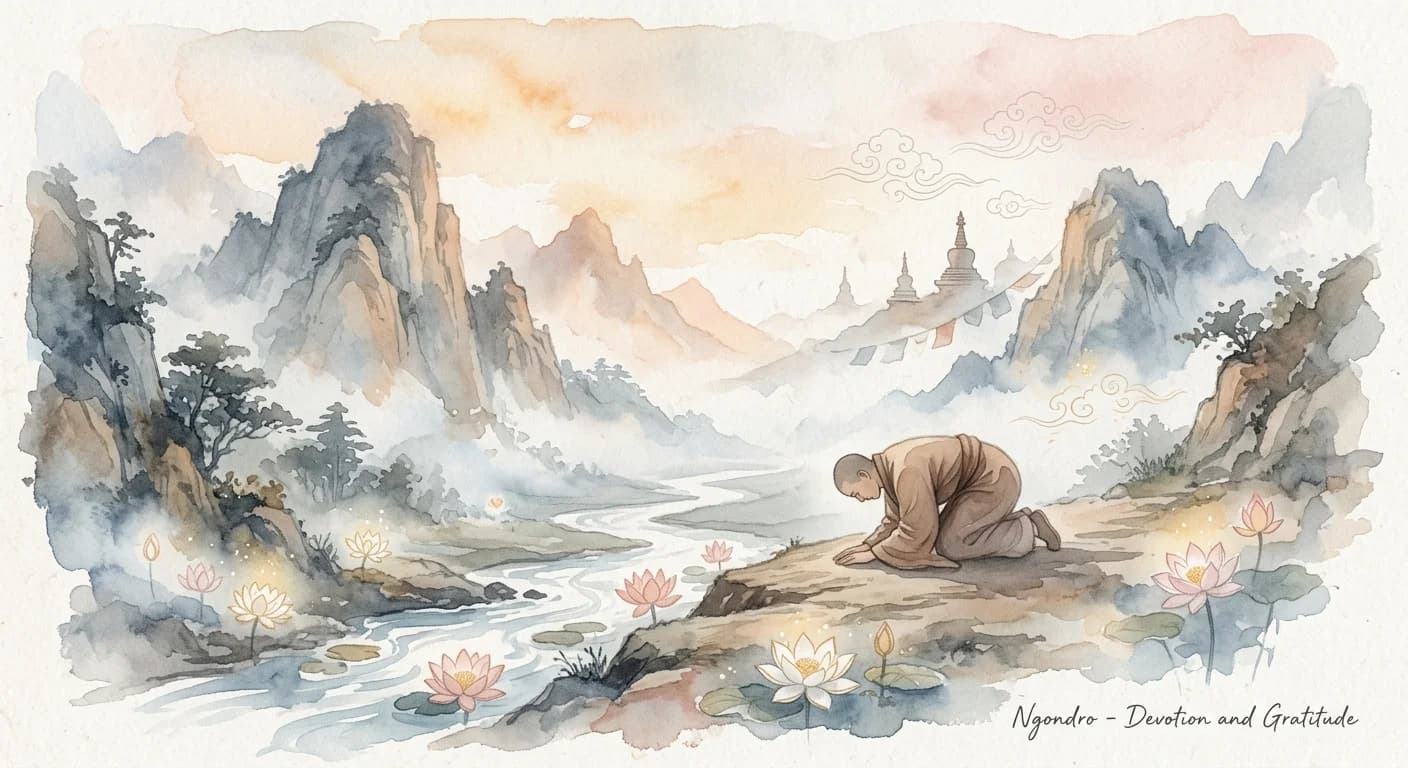 Artistic representation of ngondro