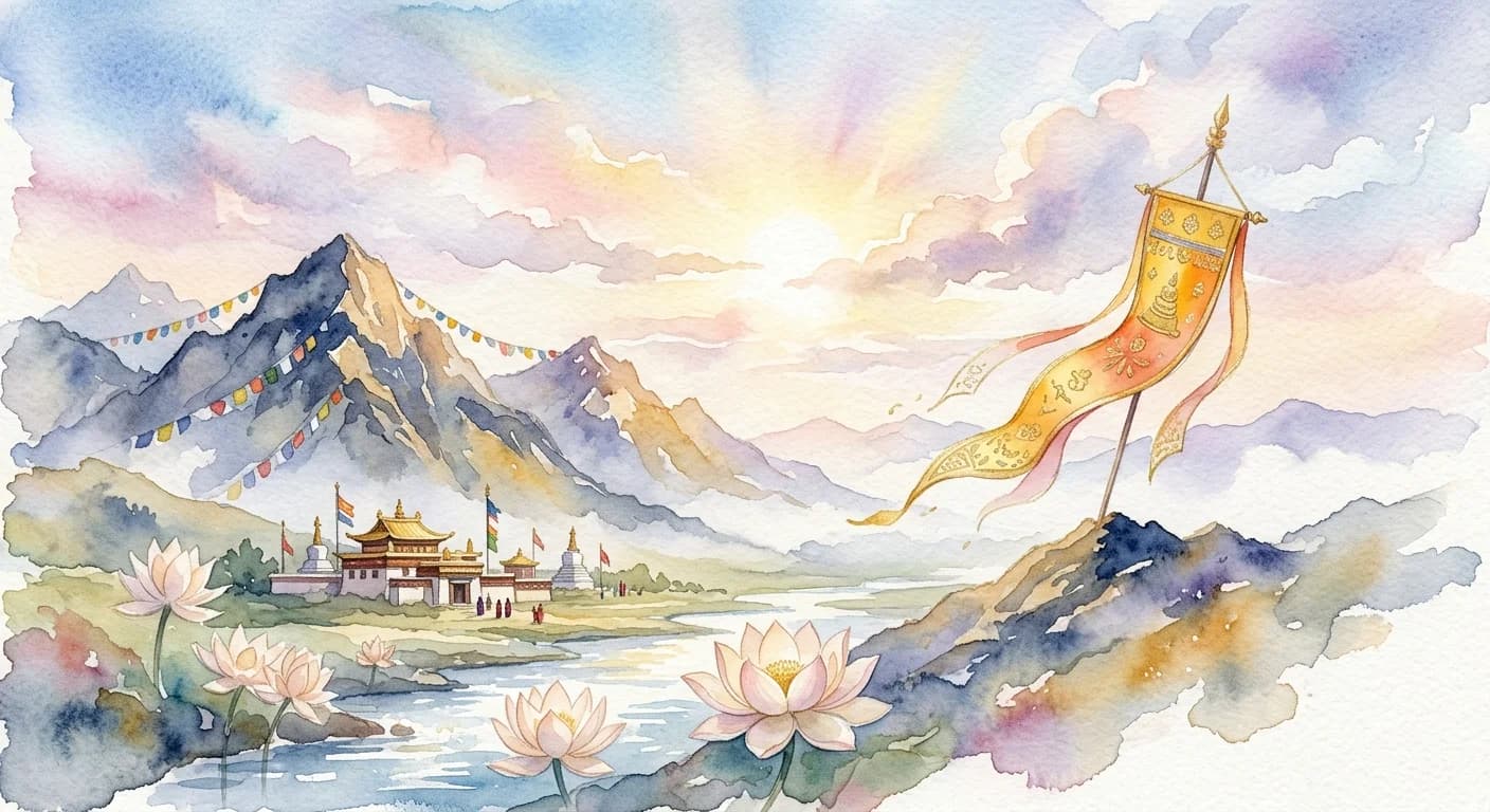 Artistic representation of gyaltsen