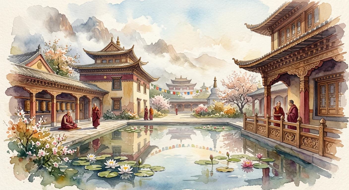 Artistic representation of dratsang
