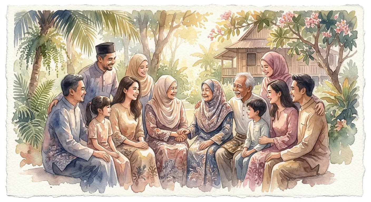 Artistic representation of Silaturahim