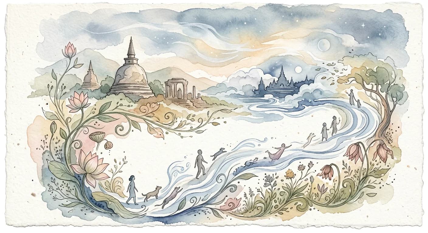 Artistic representation of Sansara