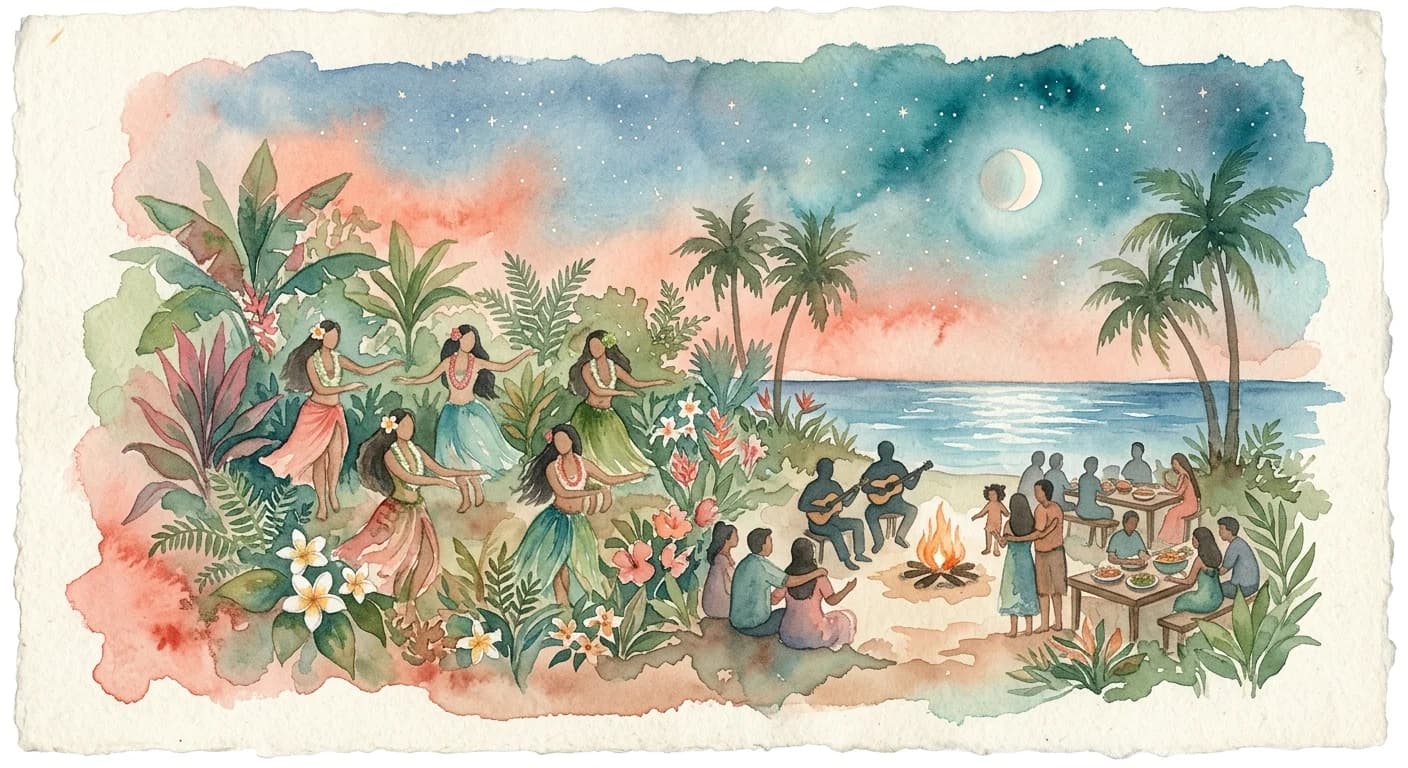 Artistic representation of Lū'au