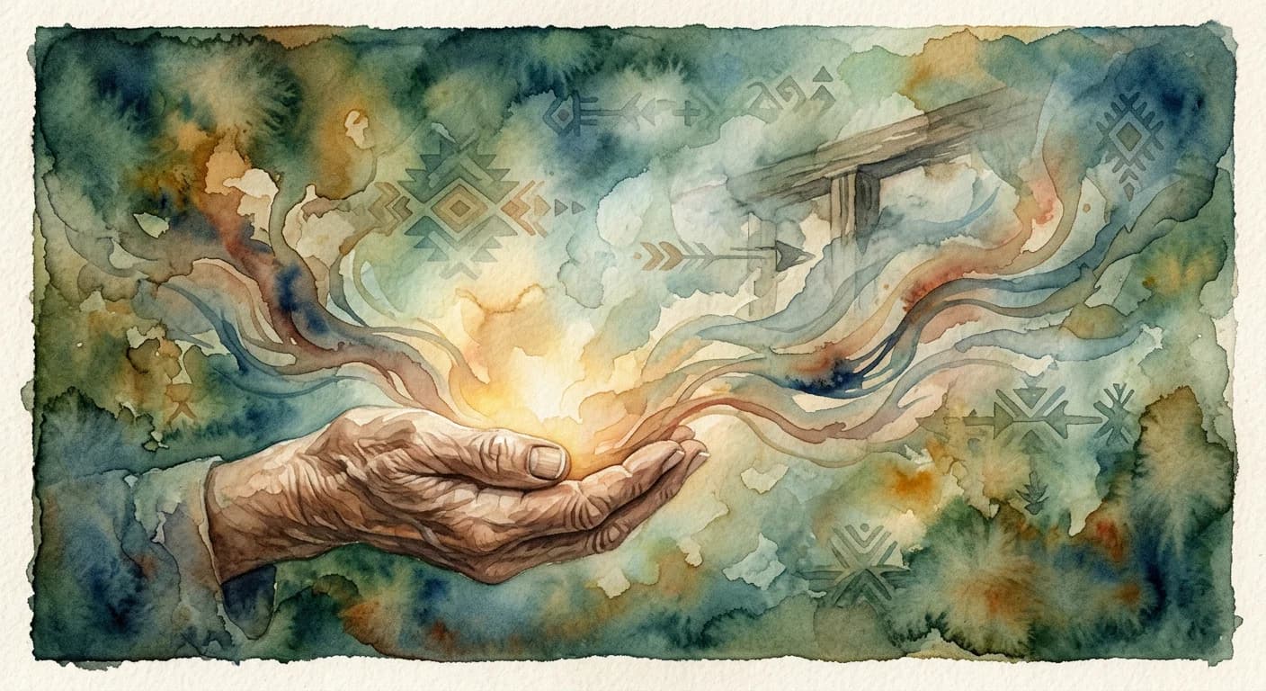 Artistic representation of Kūpuna 'ōlelo