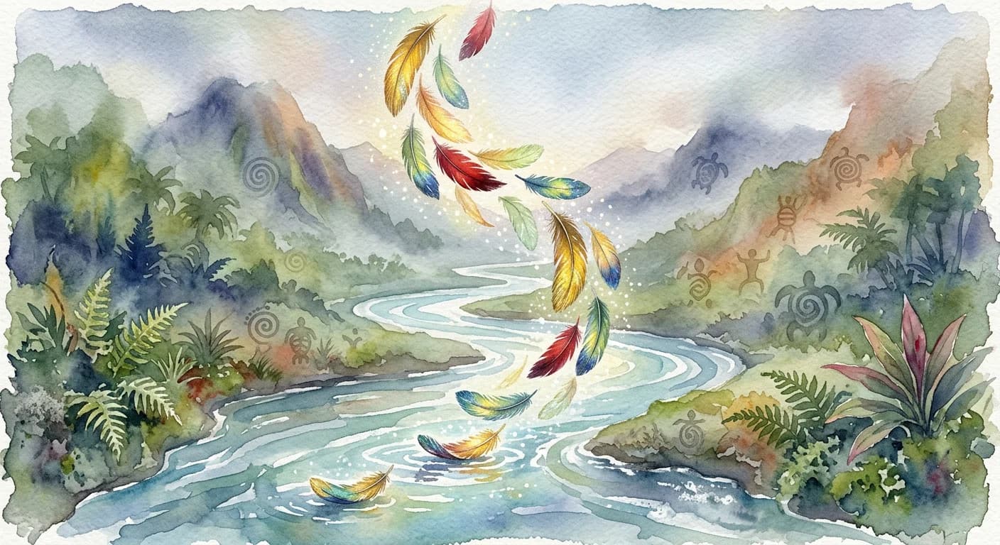 Artistic representation of Lei hulu