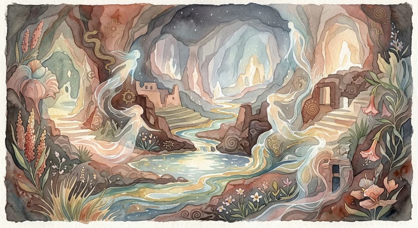 Artistic representation of Ukhu Pacha