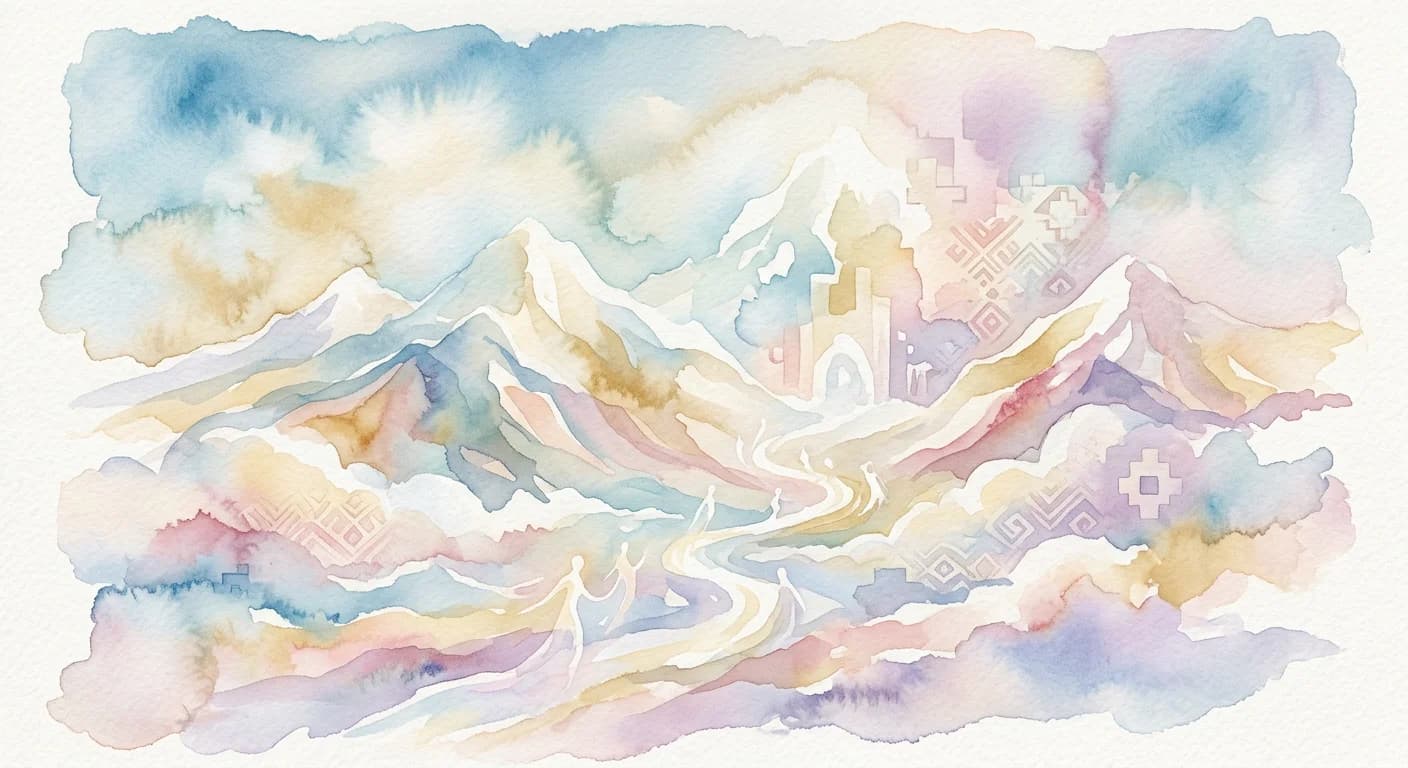Artistic representation of Hanaq Pacha