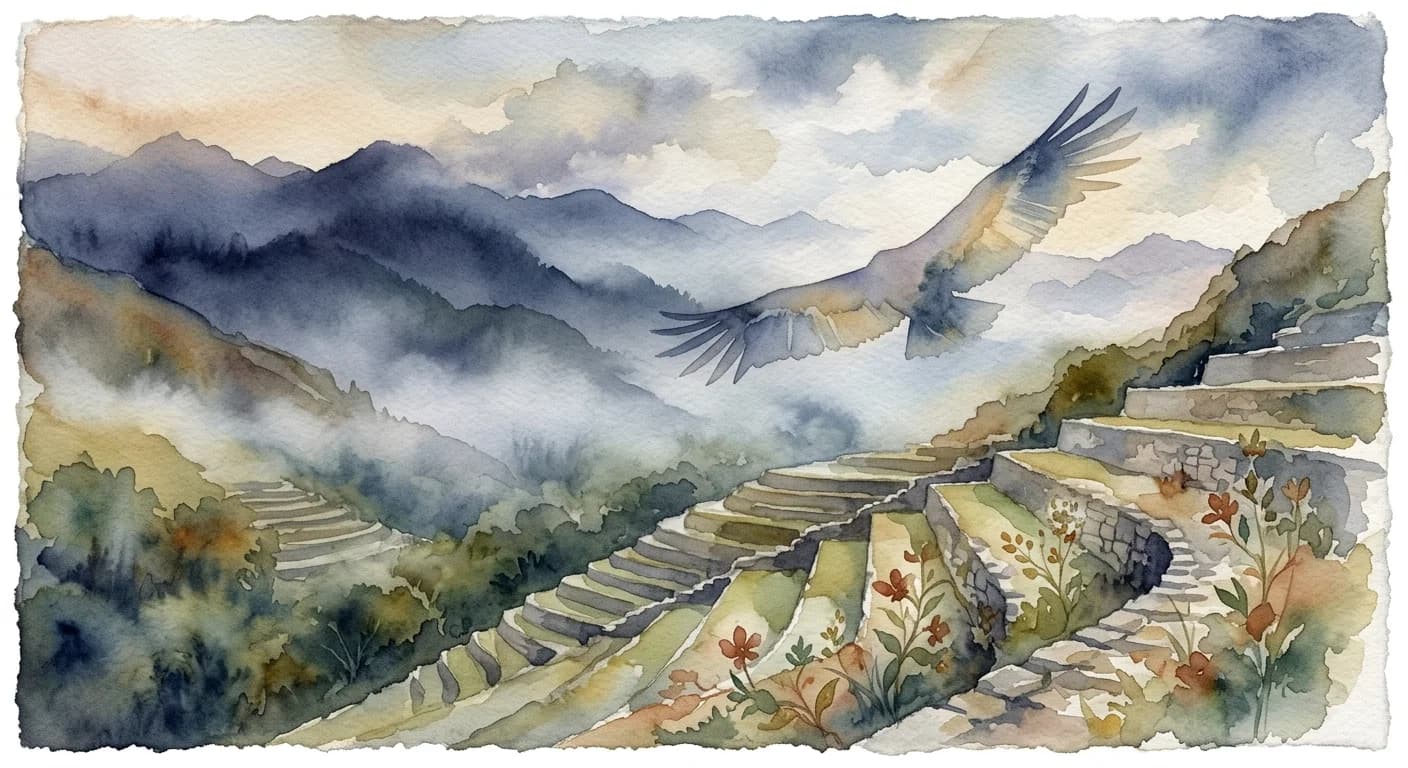 Artistic representation of Machu