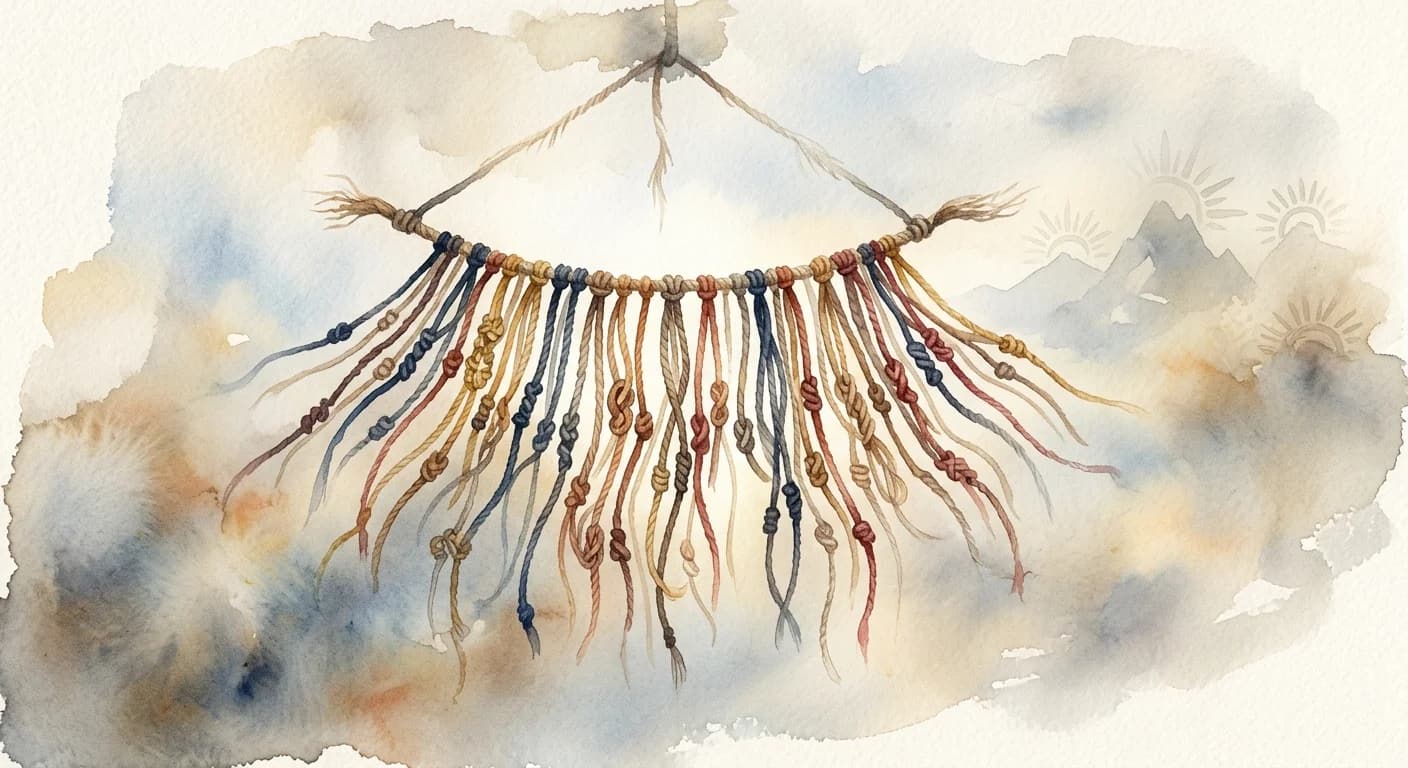 Artistic representation of Khipu