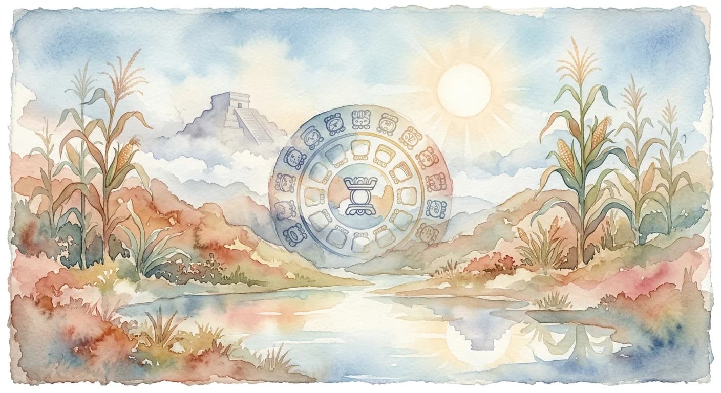 Artistic representation of xiuhpohualli