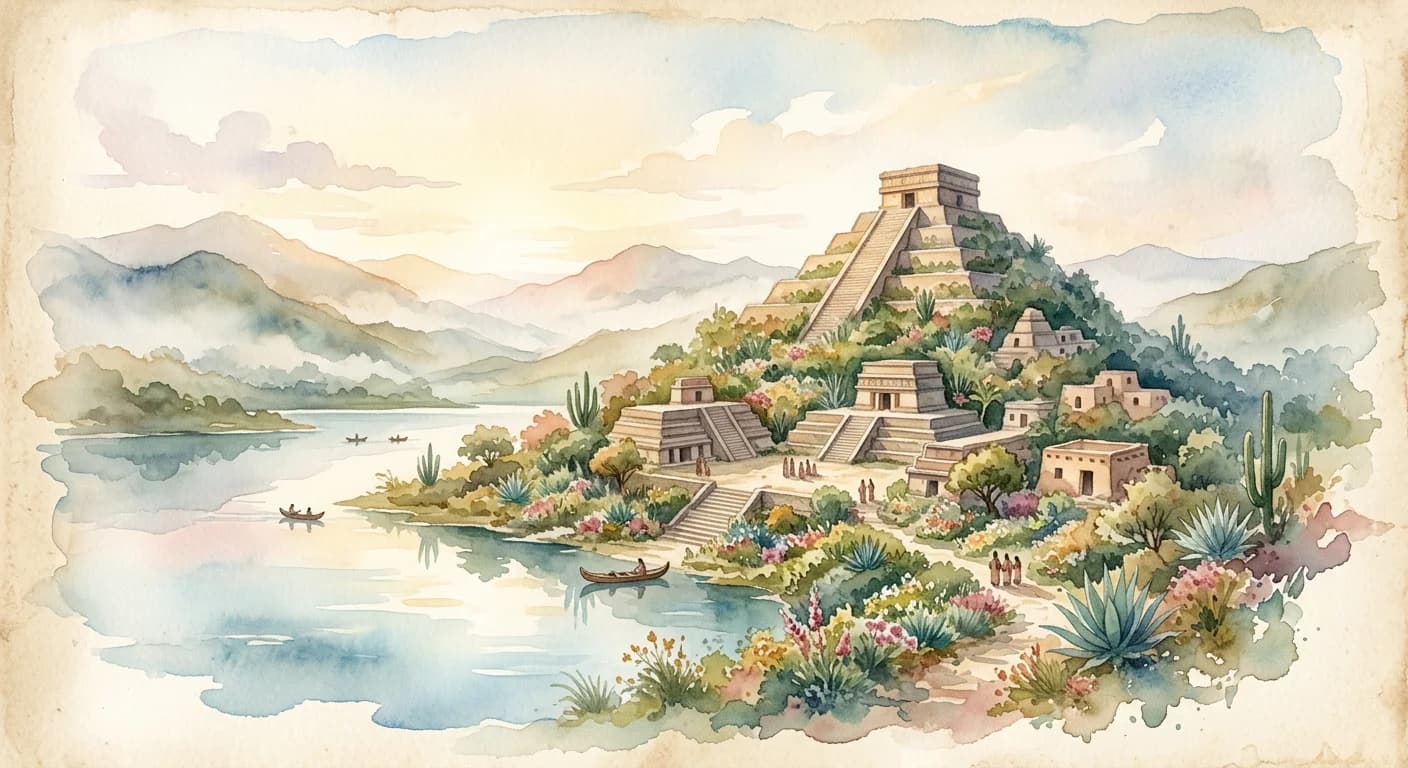 Artistic representation of altépetl